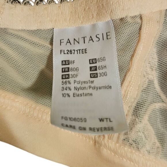 FANTASIE‎ Lace Underwire Bra - Size 30G - Picture 9 of 9